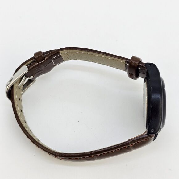 Galaxie By Elgin Women's Watch 26MM Cream Dial New Brown‎ Leather Bands Battery - Picture 11 of 12